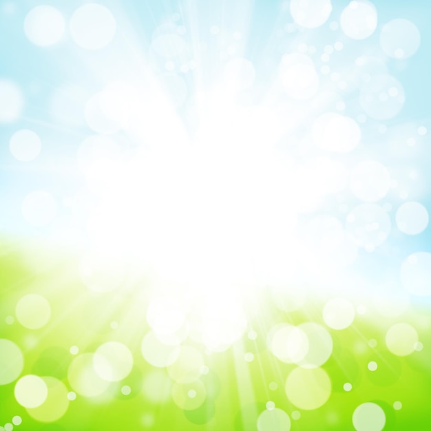 Blurred bokeh nature background with sea cost