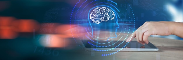 Brain multi exposure icon virtual screen