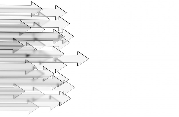 business background with glass arrows