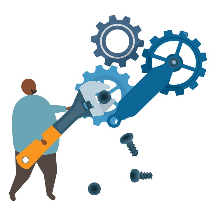 Photo business gears png illustration transparent background