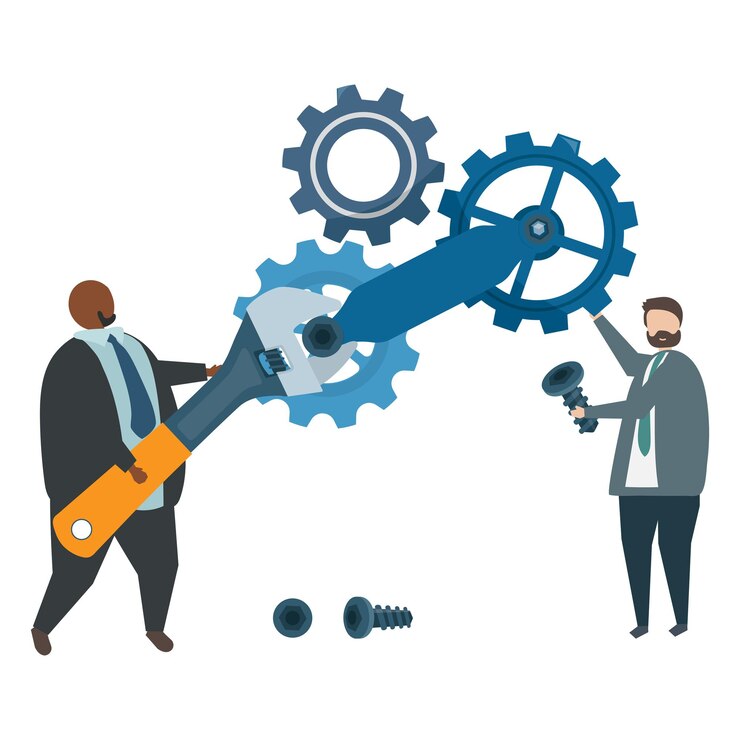 Photo business gears png illustration transparent background