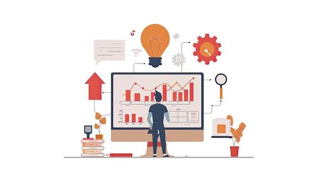 Business setup idea understanding business needs 2d flat design style minimalist illustrations illus