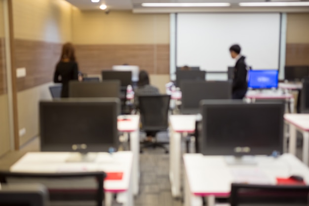 business, software developer working on computer at modern office