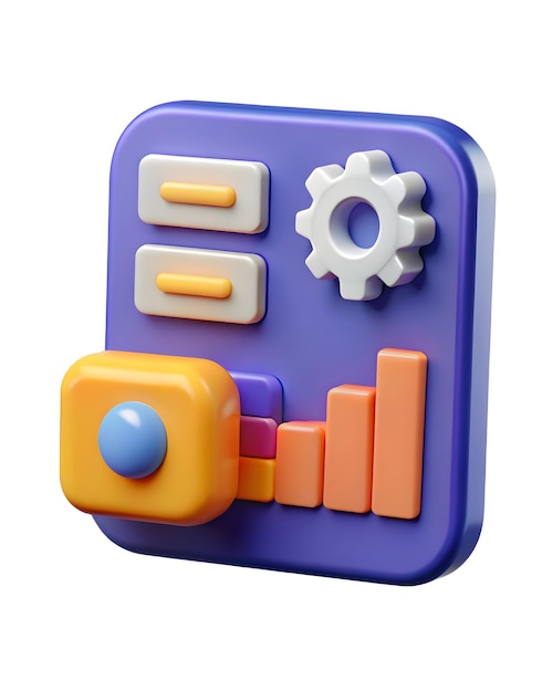 Các biểu tượng khái niệm chỉ số QA và xử lý dữ liệu AI 3D cho khả năng phân tích AI trong các quy trình QA I