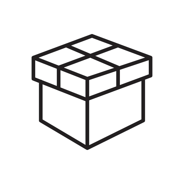 cardboard box icon vector template logo trendy collection flat design