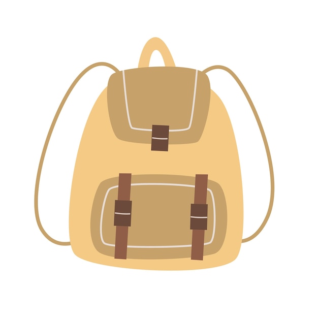 Cartoon backpack camping thematic element