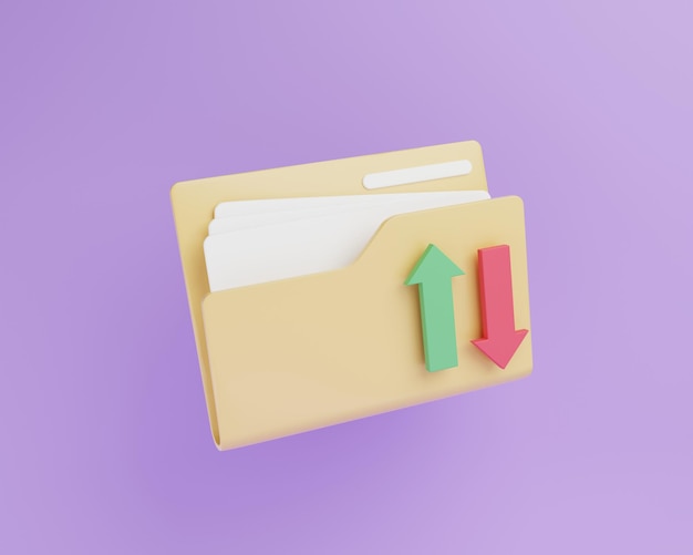 cartoon file transfer concept. file sharing or sending document.