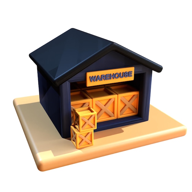 Cartoon Warehouse 3D Model