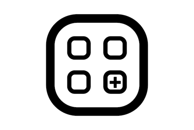 Checklist line icon flat UI symbol black minimalistic sign app art