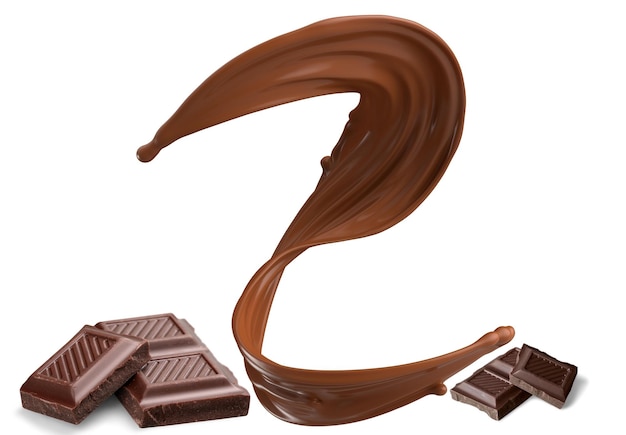 Chocolate Impressions on a White Field