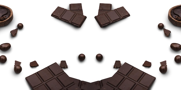 chocolate isolated on white background