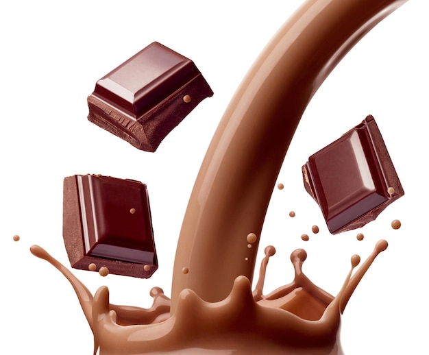 Chocolate milk drink splash glass straw