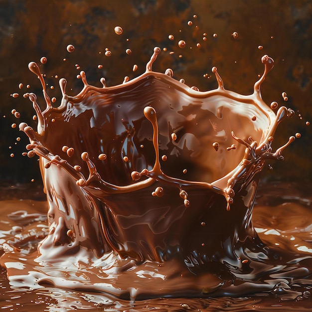 Chocolate splash illustration image high quality high resolution