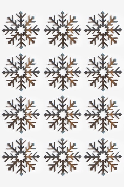 Christmas background with snow flakes pattern and copy space for text