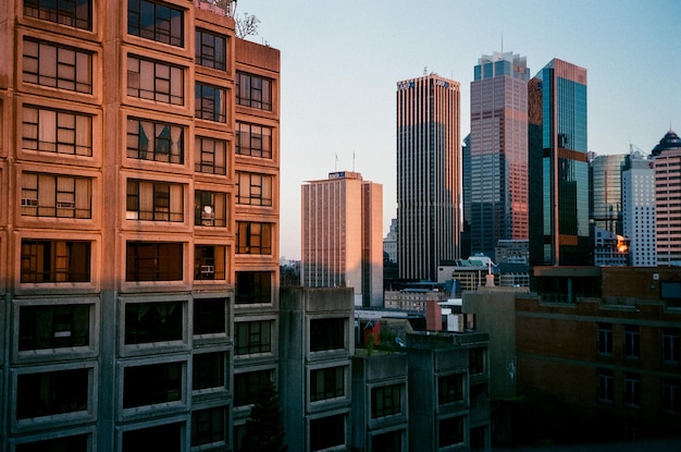 cityscape against sky during sunset