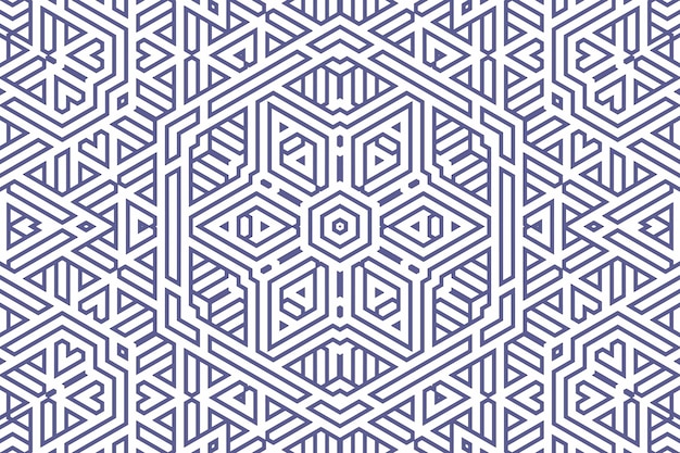 Classic geometric background pattern with blue lines on white decoration ornament illustration Simple straight blue line stripes of different design shapes