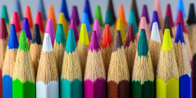 Close-up of colorful pencils