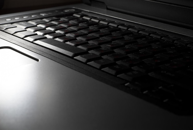 close-up of computer keyboard on table