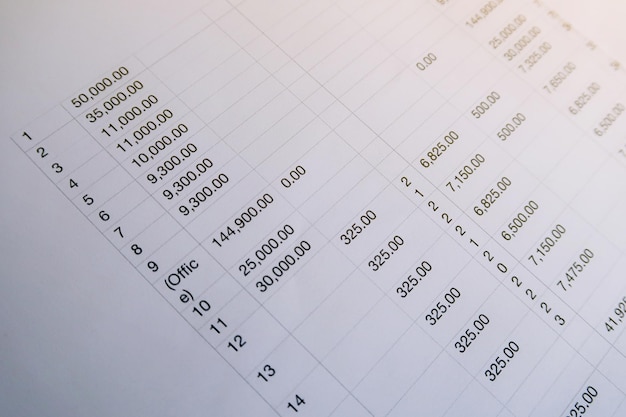 Close-up of documents on table