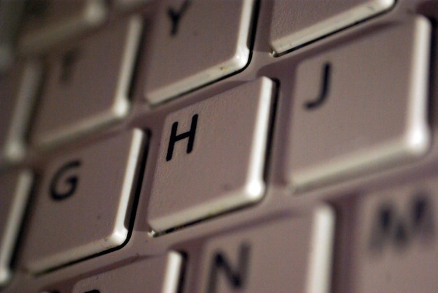 Close-up of laptop keyboard