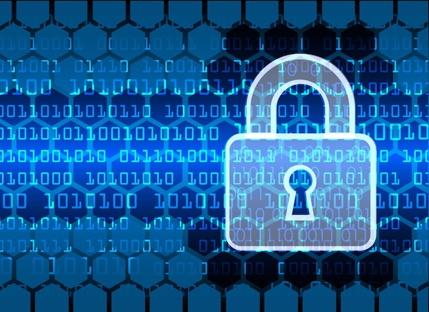 Close-up of lock symbol and numbers on device screen