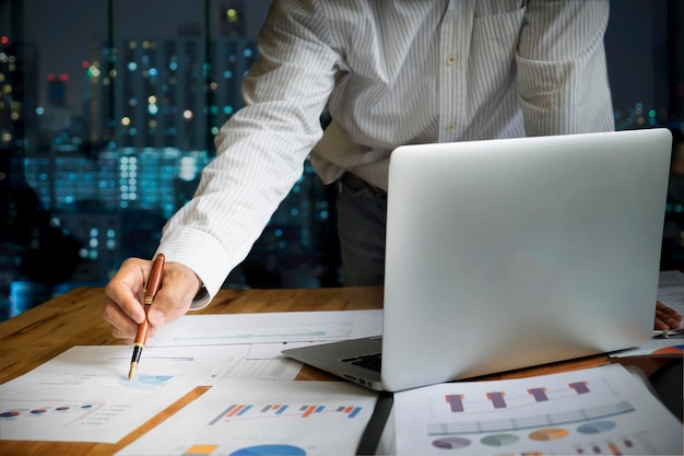 Close-up of man working in office