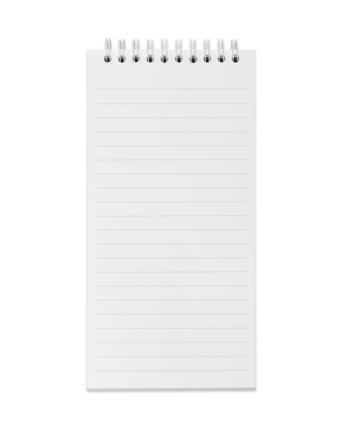 Close-up of note pad against white background