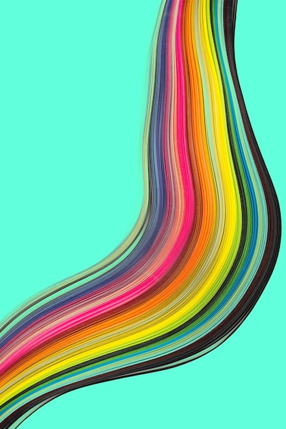 Close-up of rainbow over blue background