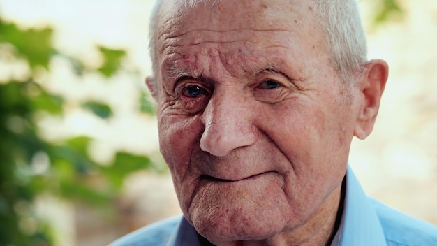 Close-up of senior man