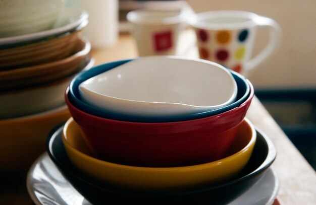 Close-up of tea in cup on table