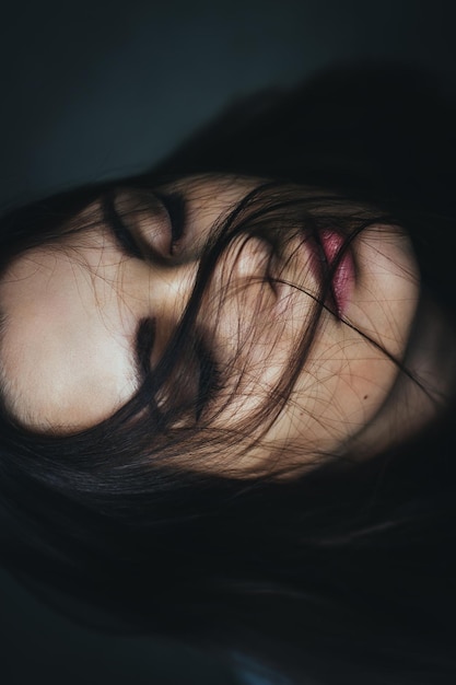 close-up of woman