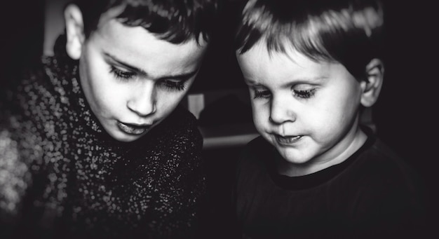 close-up portrait of boys