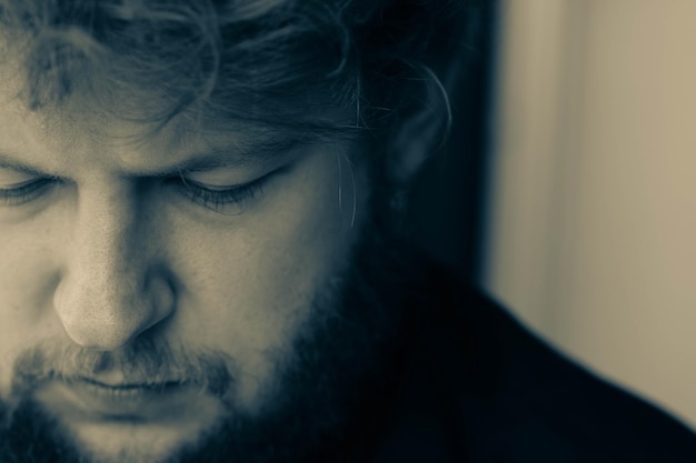 close-up portrait of man