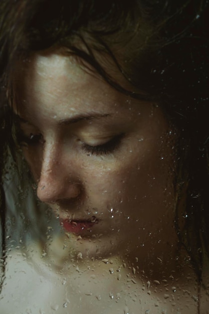 close-up portrait of young woman