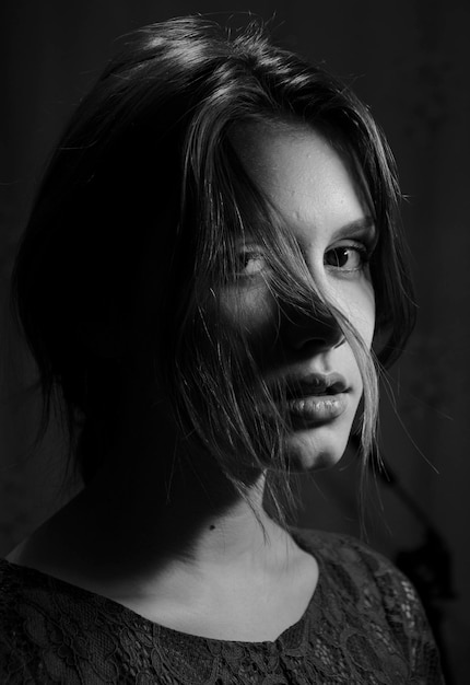 close-up portrait of young woman