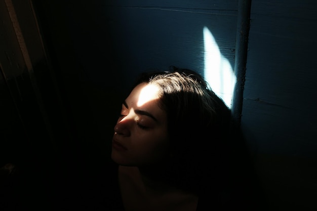 close-up portrait of young woman