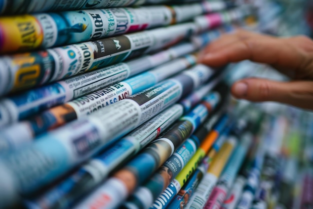 close up view of fingers scrolling through phone news feed for consuming information