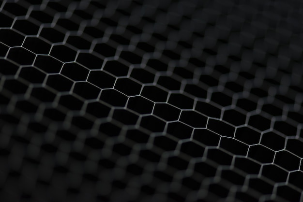 Closeup cropped photo shot image of hexagon grey shiny background