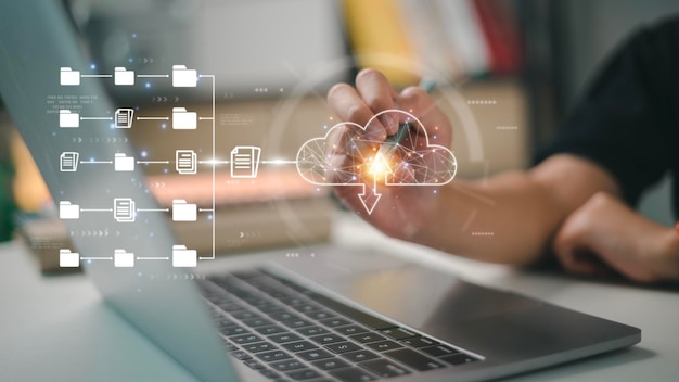 Cloud computing and online storage technologies Internet server services data transfer and data management Document Management System DMS online documentation database