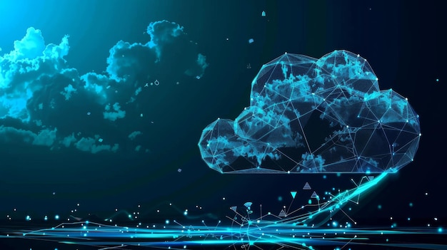 Cloud computing technology concept