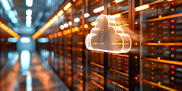 Cloud Infrastructure Integration Servers Storage and Databases for Scalable Computing Concept Cloud Computing Servers Storage Databases Scalability