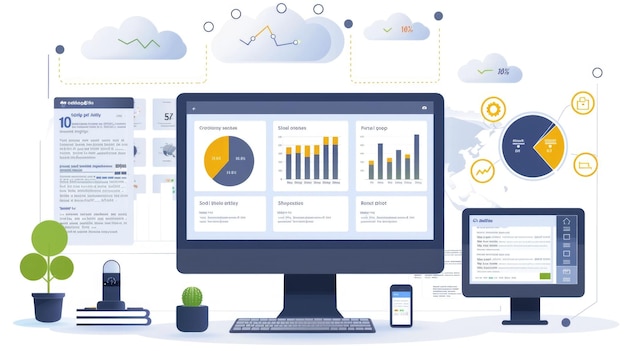 cloud monitoring dashboard visualizing performance and health metrics for optimizing cloud resource