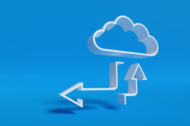 Cloud shape with up and down arrows