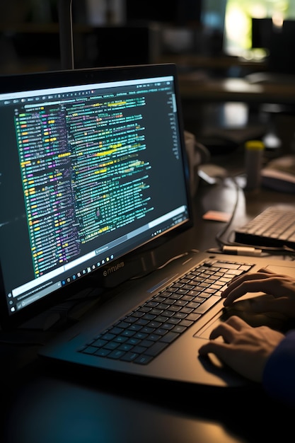 Coder chuyên nghiệp lập trình bằng JavaScript Python C Thiết lập bàn mã hóa hiện đại