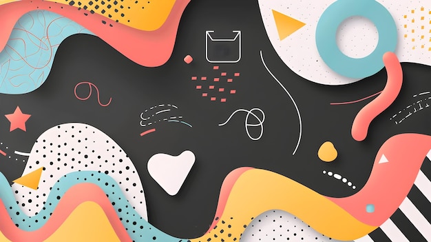 Colorful Gradient Geometric Abstract Business Banner Design