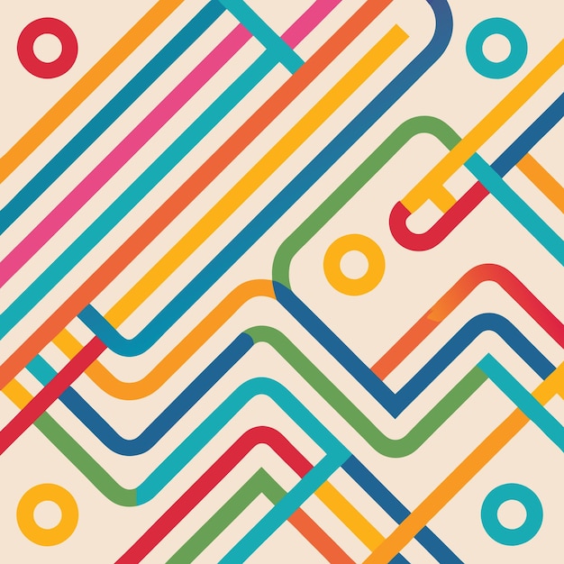 colorful line themed doodles