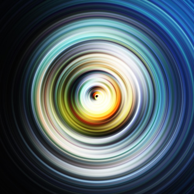 colorful radial motion effect abstract rounded background color curves and sphere