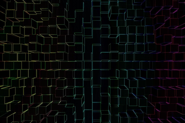 Colorful square texture background