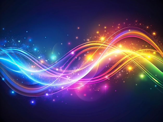 colorful wave with the word glow in the dark