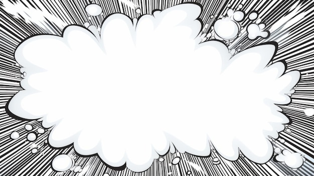 Comic Book Speech Bubble Illustration Vector Handdrawn Design Template